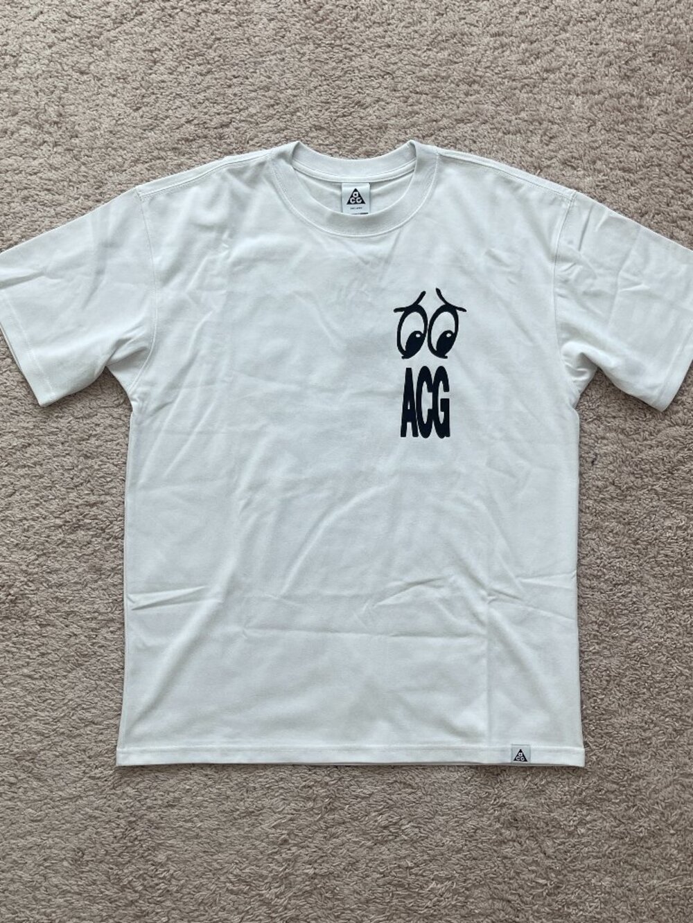 Nike ACG Dri-Fit ‘Don’t Look Down’ White Black Graphic Hiking Outdoor Size Small